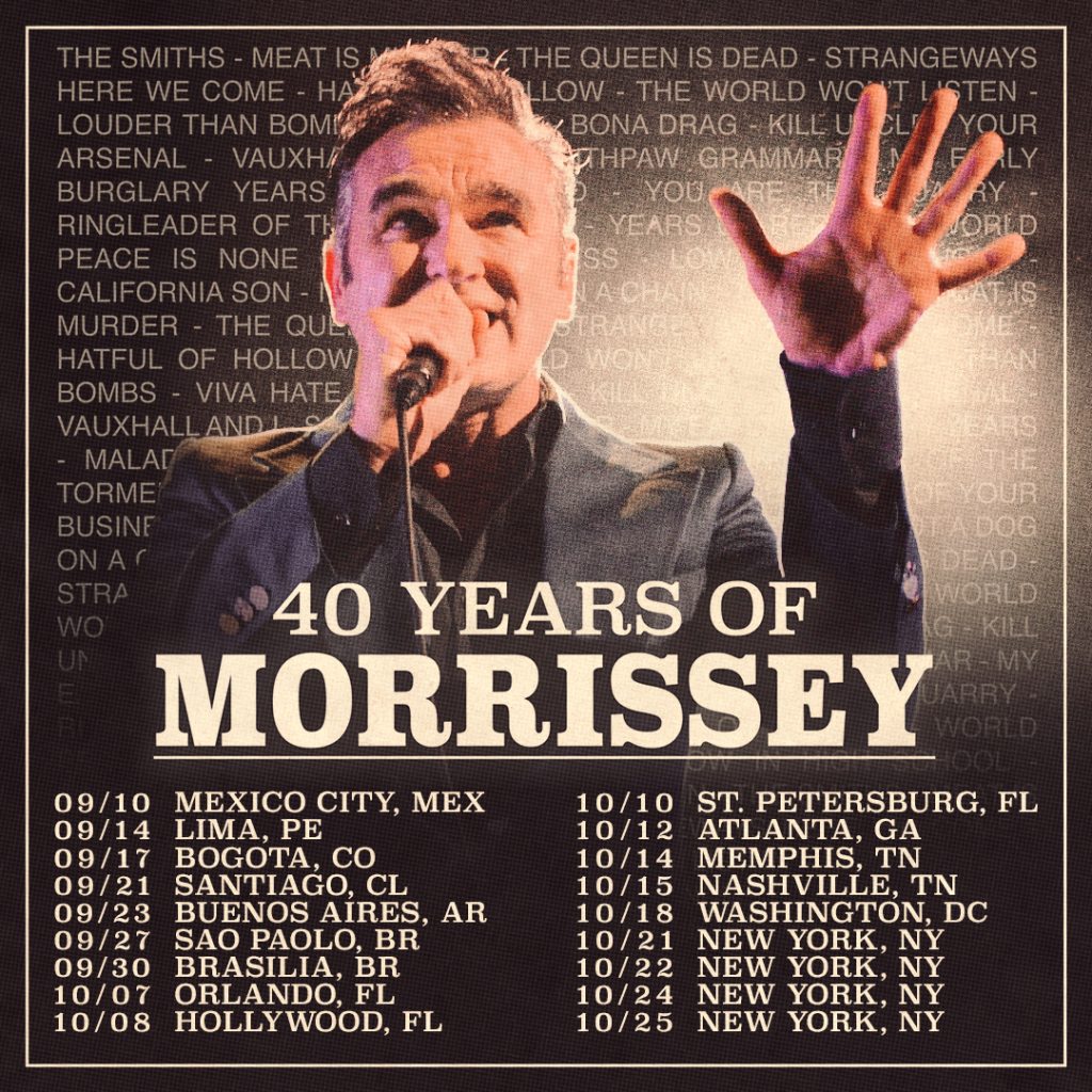 Morrissey en Chile Precios y cuándo es la venta de entradas Rock Pop