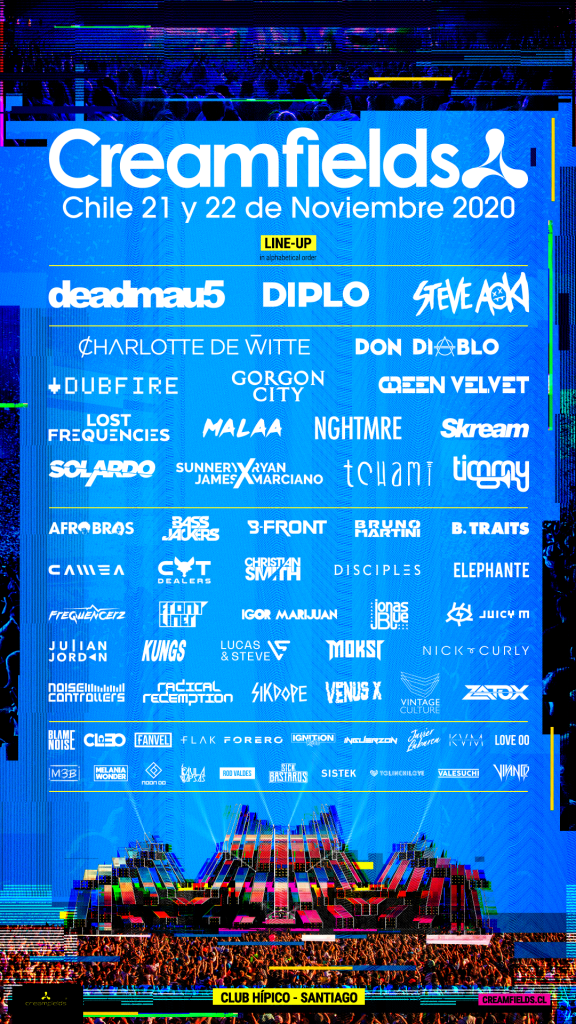 creamfields chile 2020 cartel completo