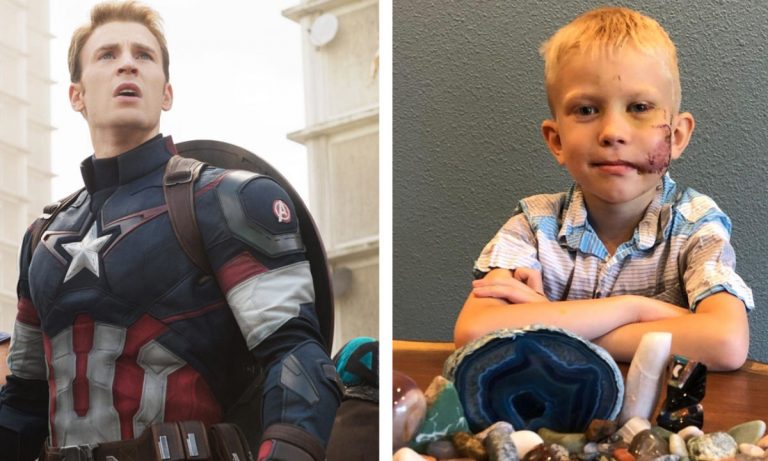 Chris Evans. Envía escudo Capitán América a niño que salvó a hermana -  Grupo Milenio
