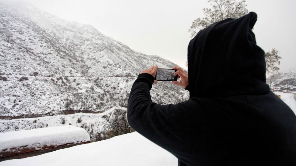 Nieve en Santiago