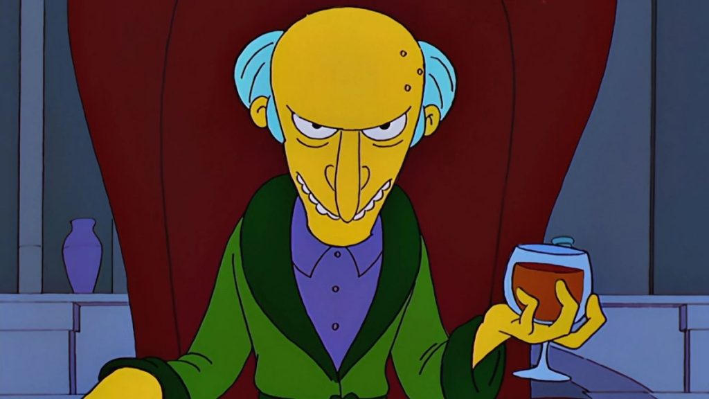 sr burns los simpson