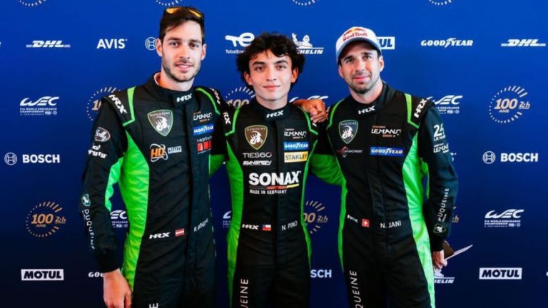 Nicolás Pino en la carrera Le Mans