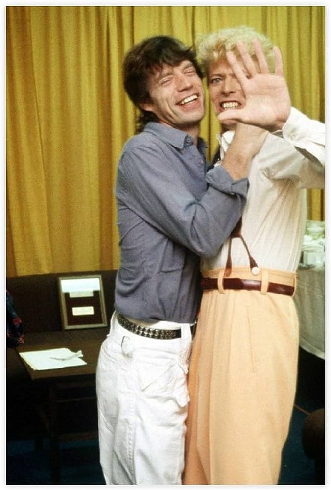 Mick Jagger y David Bowie