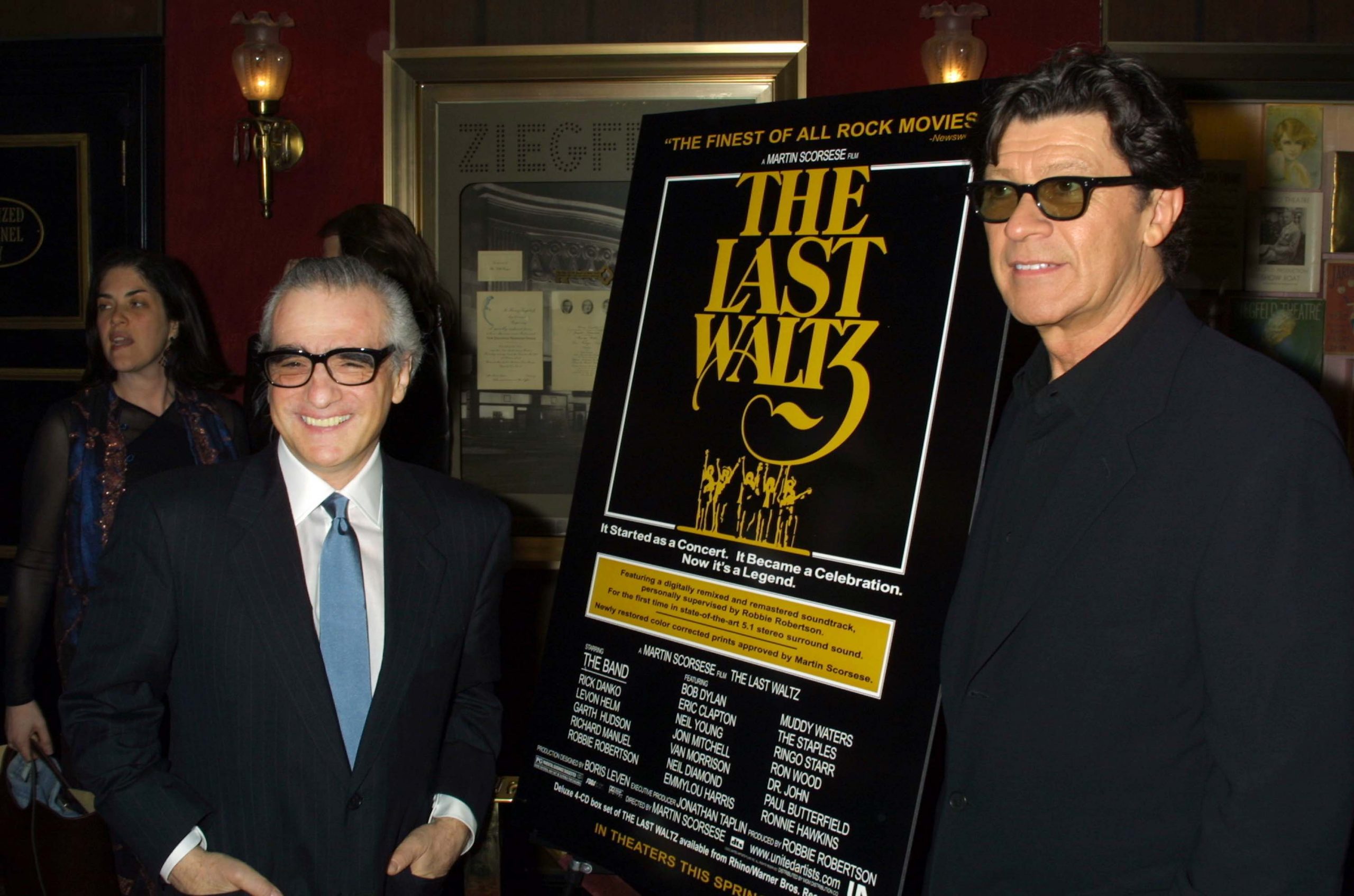 Martin Scorsese, y Robbie Robertson de The Band (Foto: Getty Images)