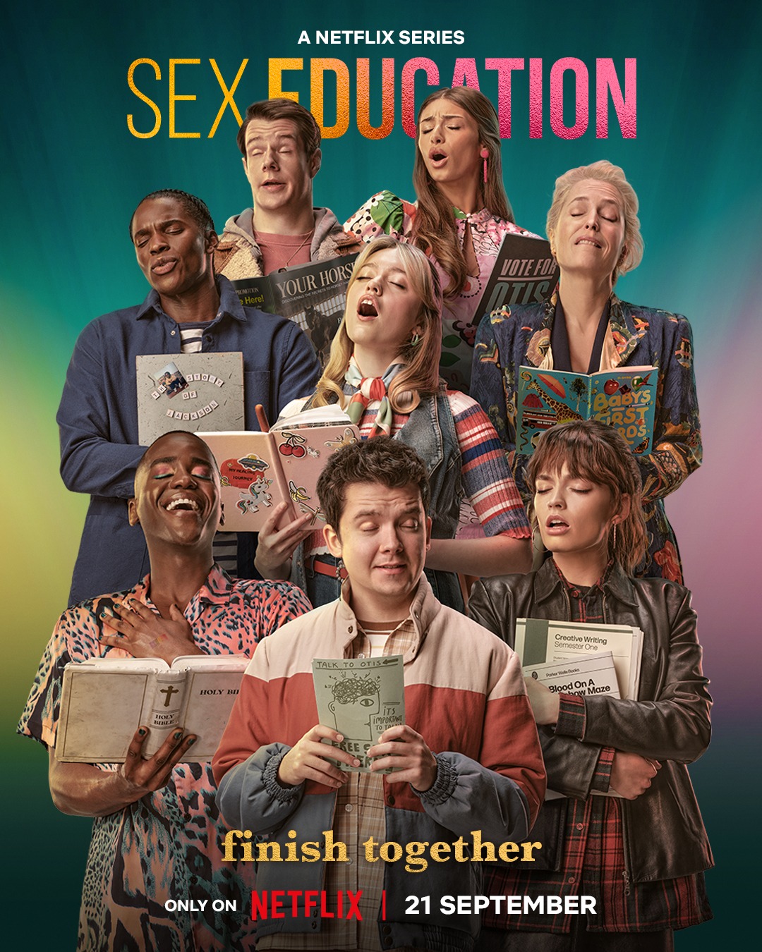 Acabemos juntos El sugerente póster de la última temporada de Sex Education Rock Pop
