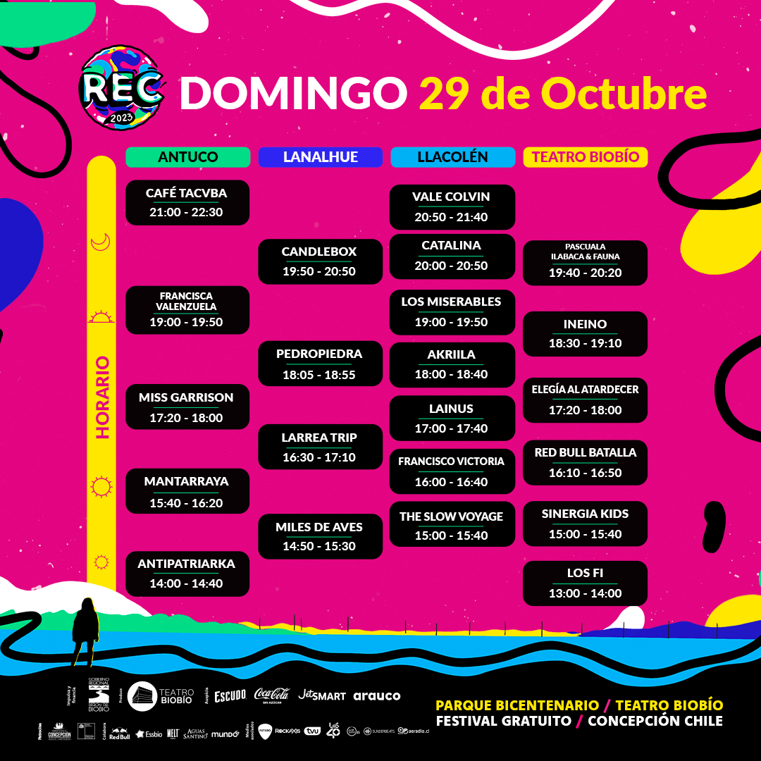 Horario REC Domingo 29 octubre 2023