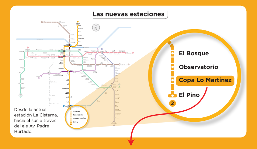 Mapa extensión Línea 2