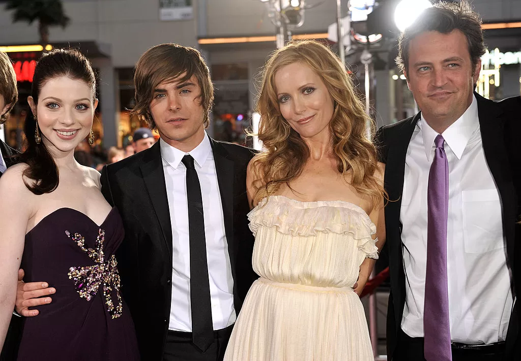 Michelle Trachtenberg, Zac Efron, Leslie Mann y Matthew Perry en premiere de 17 Again.