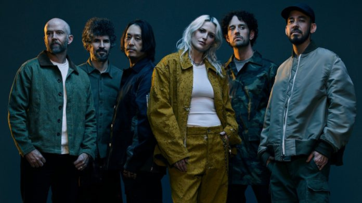 Linkin Park con sus nuevos miembros Emily Armstrong y Colin Brittain (NME)