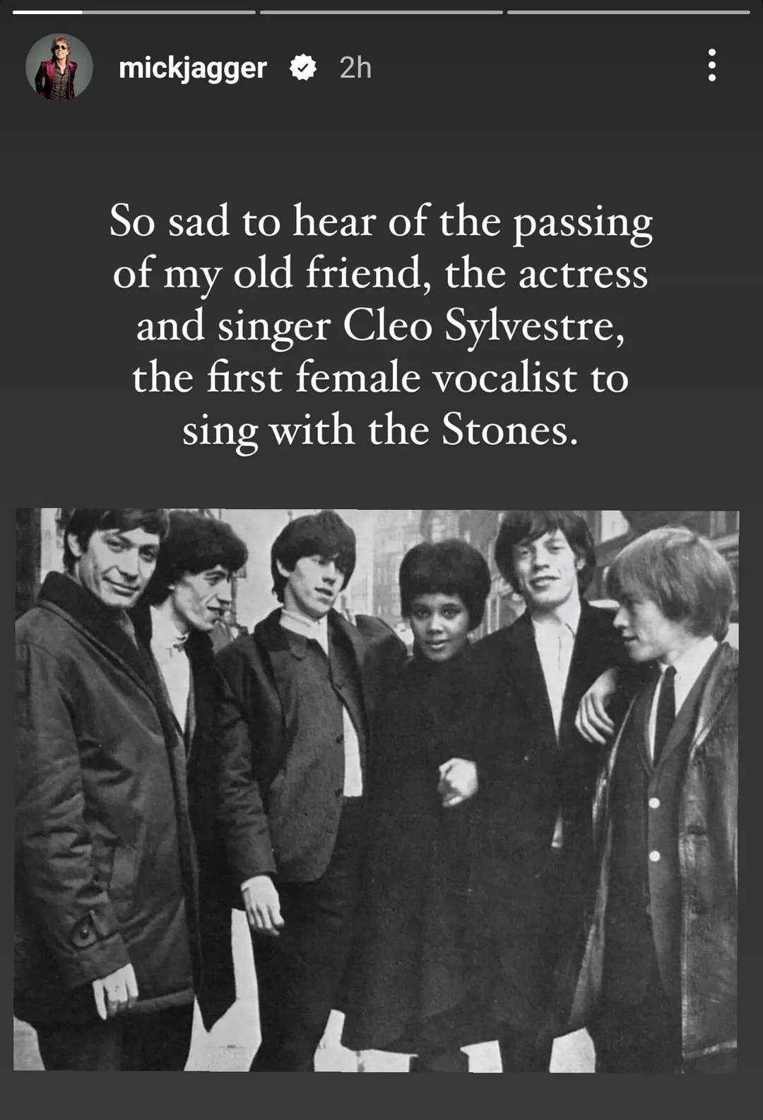 Mick Jagger Cleo Sylvestre