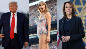 Trump, Taylor Swift Kamala Harris