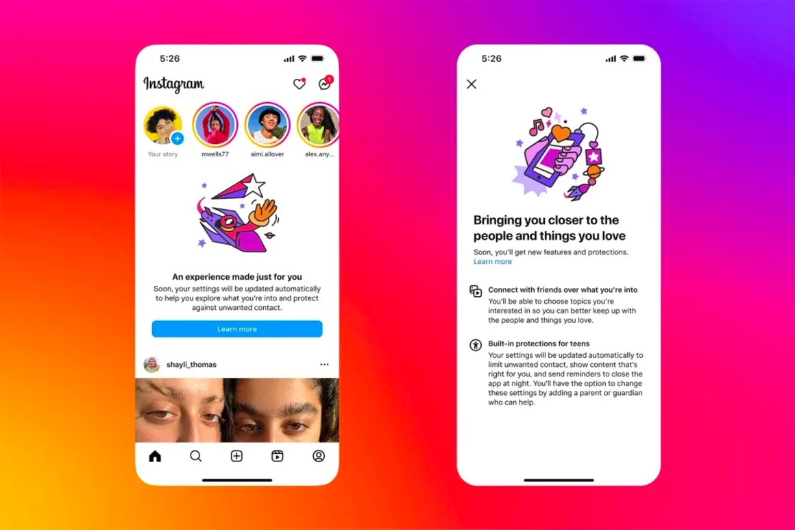 Instagram presenta las nuevas cuentas de adolescentes