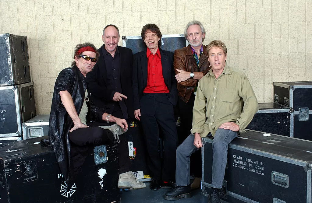 Miembros de The Who junto a miembros de The Rolling Stones | Getty Images