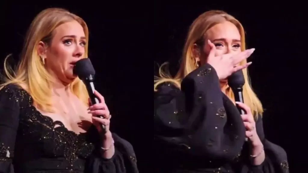 Adele llorando se despide