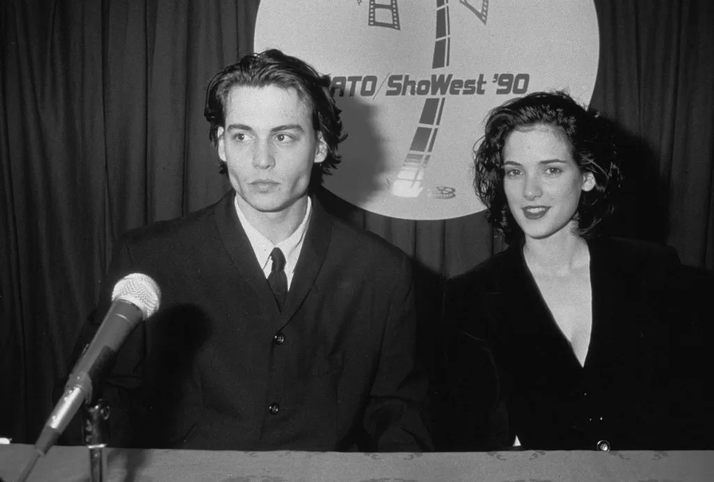 Winona Ryder junto a Johnny Deep. Foto: Getty Images. 