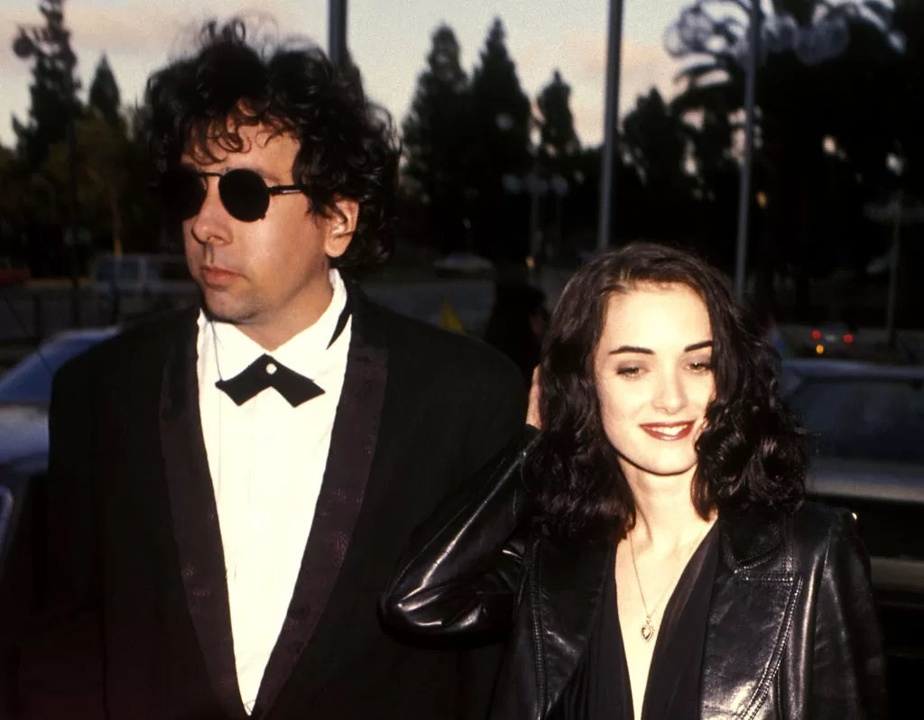 Winona Ryder junto a Tim Burton