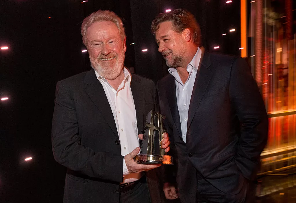 Ridley Scott y Russell Crowe, 2015 | Getty Images