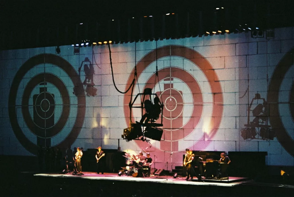 Pink Floyd presentando en vivo el álbum The Wall, 1980 | Londres | Getty Images