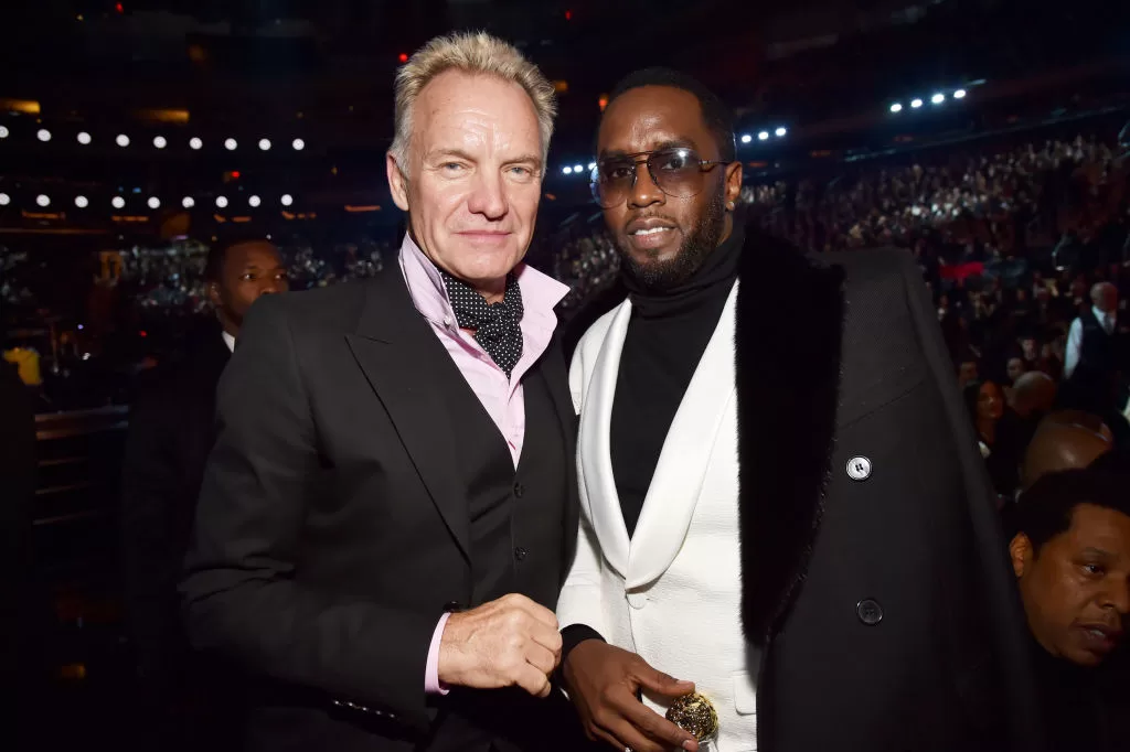 Sting y Sean 'Diddy' Combs, Premios Grammy, 2018 | Getty Images