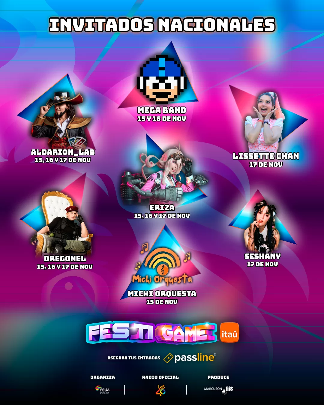 Line up Festigame Itaú 2024