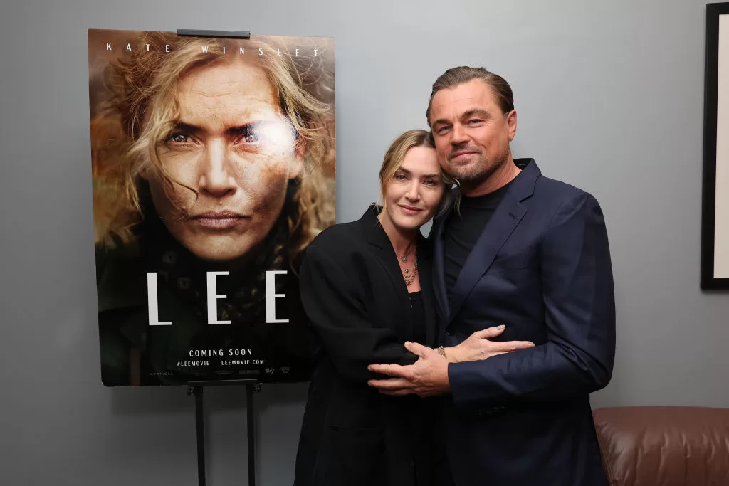 Kate Winslet y Leonardo DiCaprio, en un evento promocional de Lee, 2024 | Getty Images