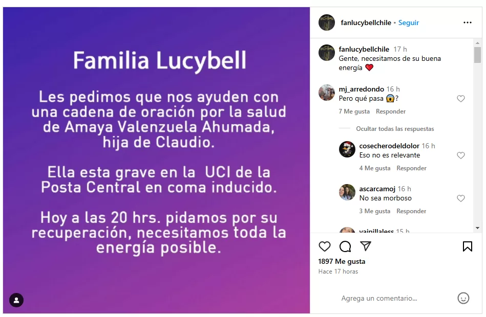 Lucybell hija claudio valenzuela